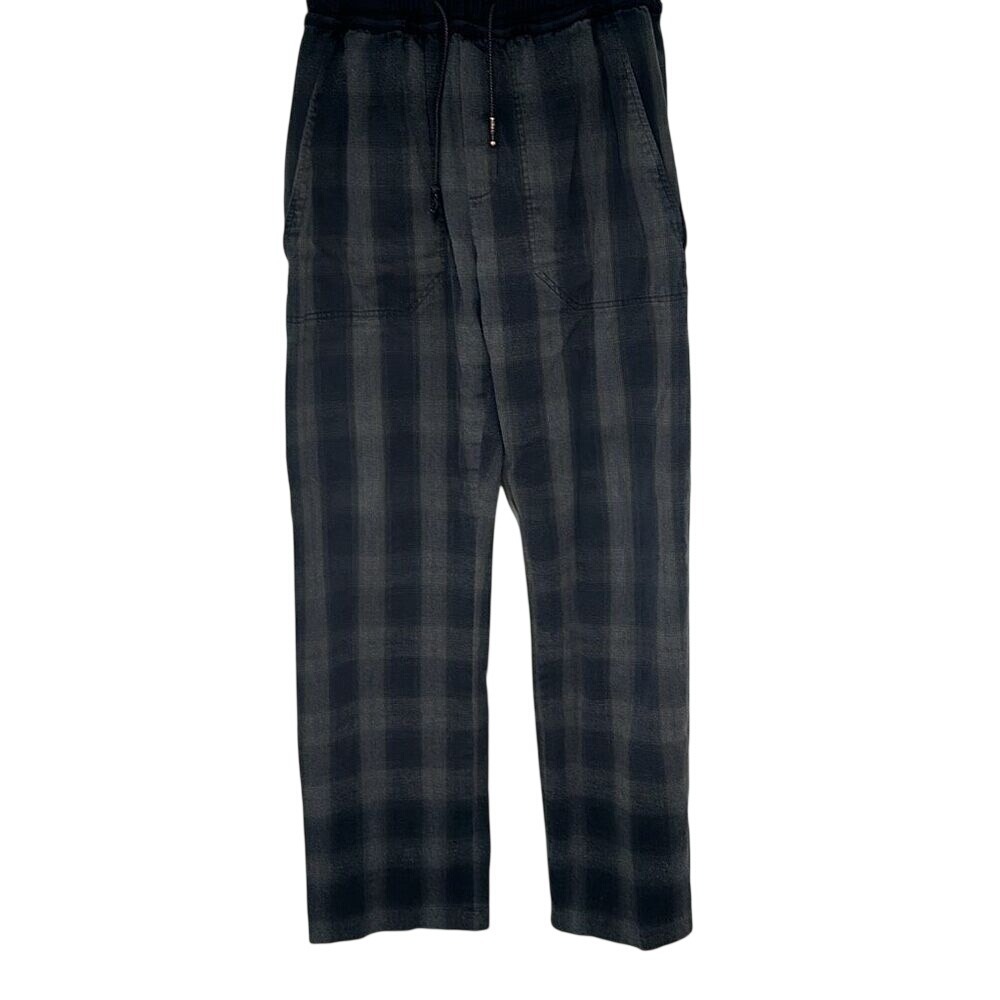 Private Policy New York Mens Black Plaid Drawstring Lounge Pants Size Small